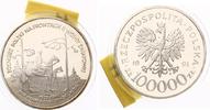 Polen 100000 Zloty Silber 1991 Henryk Dobrzanski Hubal