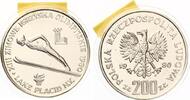Polen 200 Zloty 1980 olympische Spiele Lake Placid mit Fackel