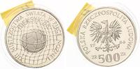 Polen 500 Zlotych Silber 1986 Fußball WM Mexiko