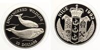 Niue 10 Dollars 1992 "Wildlife - Buckelwale"