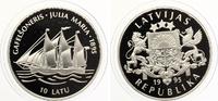 Lettland 10 Latu 1995 Lettland Gaffelschoner "Julia Maria" Schiff