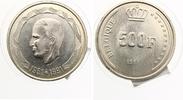 BELGIEN 500 Francs 1991 Silber König Baudouin
