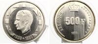 BELGIEN 500 Francs 1990 Silber 60. Geburtstag König Baudouin