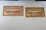Finsterwalde 25 + 50 Pfennig Gutschein der Stadt Finsterwalde -