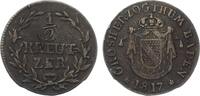 Baden Durlach Cu 1/2 Kreuzer 1817 Carl Ludwig Friedrich -
