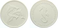 DDR Porzellanmedaille Delfine MEERESKUNDLICHES MUSEUM UND AQUARIUM -