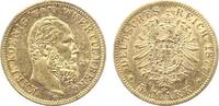 5 Mark Württemberg 1877 F Karl Gold -