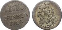 3 Pfennig 1764 Sachsen-Albertinische Linie Friedrich August III. 1763-1806. -