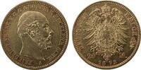 1872 A 20 Mark Mecklenburg Schwerin Friedrich Franz Jaeger 230 Vorzüglich