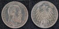 5 Mark Sachsen Coburg Gotha 1895 Alfred Jaeger 146 Fast prägefrisch Avers min leichte Haarlinien