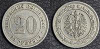  1888 J Kaiserreich 20 Pfennig ss-vz