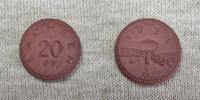 Sachsen 20 Pfennig Porzellan Geld Meissen Sachsen -