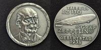 Deutsches Reich Weimar Medaille Ferdinand Graf von Zeppelin G15779 - Taufe d. LZ -