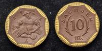 Sachsen 10 Mark Porzellan Geld Meissen Sachsen -