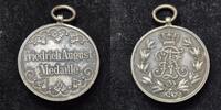 Sachsen Medaille 1905 Friedrich August Medaille mit Original-Öse Silber OEK 2283 -
