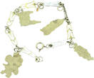Schmuck o. J Thomas L. Mott TLM Seltenes Vintage Karibische Inseln Bettelarmband ss