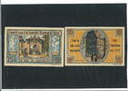Deutschland 2 x 75 Pfennig Notgeldscheine der Stadt Meiningen -