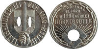 Drittes Reich Medaillie Alu Propaganda Medaille Wiederkehr nach Verbot 19.Juni 33-34 Selten -