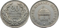 Ungarn 20 Filler Franz Joseph I., 1848-1916 -