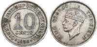 Malaysia 10 Cents König George VI. (1939 - 1950) -