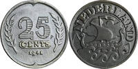 Niederlande 25 Cents Königin Wilhelmina (1890 - 1948) -