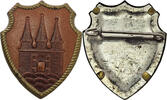 Drittes Reich Abzeichen WHW-Abzeichen, Wappen: Rendsburg, Straßensammlung im Gau 29 -