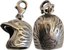 Schmuck Charm-Anhänger Motoradhelm - Karabiner leider defekt -