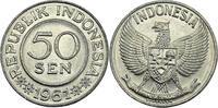 Indonesien 50 Sen 1961 Umlaufmünze vz-st 3,50 EUR  zzgl. 2,35 EUR Versand