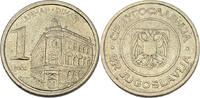 Jugoslawien 1 Dinar 2002 Umlaufmünze ss+ 1,00 EUR  zzgl. 2,35 EUR Versand