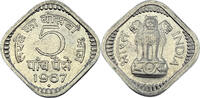 Indien 5 Paisa 1967 Umlaufmünze vz-st 2,00 EUR  zzgl. 2,35 EUR Versand