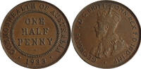 Australien 1/2 Penny King George V. 1910-1936 -