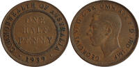 Australien 1/2 Penny George VI. (1936 - 1952) Selten -