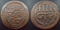 Allemagne, Deutschland, Bentheim Tecklenburg Rheda Bentheim Tecklenburg Rheda, 4 pfennig 1685, Kennepohl 130, TB à TTB