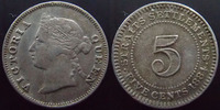 Colonies Britannique, British colonial 5 cents Colonies Britannique, British colonial 1884, KM.10 TB à TTB -
