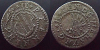 Allemagne, Deutschland, Baden-Durlach 2 pfennige Baden-Durlach, Friedrich VII Magnus non daté, Wielandt 618, TTB+ R! -