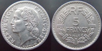 France 5 francs Lavrillier aluminium 1947, G.766a petites traces, presque SUPERBE -