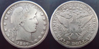 U.S.A Half dollar USA Barber, 1897, traces de nettoyage, TB -