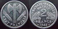 France 2 francs Bazor 1943, aluminium, G.536 SUPERBE+