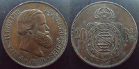 Brésil 20 reis Brésil, Brasil 1869, Pedro II, KM.474 TTB+ -
