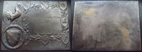 Automobile, voiture, club, course, circuit Automobile club d'Alsace, Plaquette laiton argenté 70x53,5 mm, Circuit du haut Rhin 1930, signé SR, TTB à SUPERBE rare! - Silber -