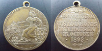 Mulhouse Mulhouse, médaille avec beliere 28 mm, vélodroms mulhausen 15 October 1898, TTB+
