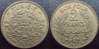 Tunisie TUNISIE, TUNISIA, bon pour 2 francs 1926, LEC.294 TTB