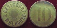 Mulhouse Mulhouse, Devicourt jeton de 10 pfennig, 24 mm, Marchand.250.1 TB à TTB