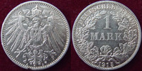 Allemagne, Deutschland, Empire, Kaisereich 1 mark Allemagne, Deutschland, Kaisereich, Empire 1915 A, J.17 SUPERBE -