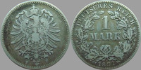 Allemagne, Deutschland, Empire, Kaisereich 1 mark Allemagne, Deutschland, Germany, Empire, Kaisereich 1881 F, J.9 TB à TTB -
