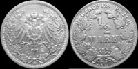 Allemagne, Deutschland, Empire, Kaisereich 1/2 mark Allemagne, Deutschland, Kaisereich, Empire 1917 A, J.16 SUPERBE -