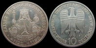 Allemagne, Deutschland, Germany, BRD 10 mark Allemagne, Deutschland, BRD 1990 F, Friedrich Barbarossa, J.449 SUPERBE -