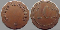 Couëron 10 centimes Couëron, usine de cuivre 24 mm, E.20.2 TTB+ -