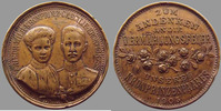 Allemagne, Deutschland, Preussen, Prusse, Mecklenb Preussen, Prusse, Mecklenburg Schwerin, Wilhelm et Caecilie, médaille 33,2 mm, 1905, TTB coups sur tranche -