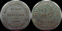 Region Provencale 25 centimes REGION PROVENCALE zinc , 27 mm, E.10.3 TTB+ -